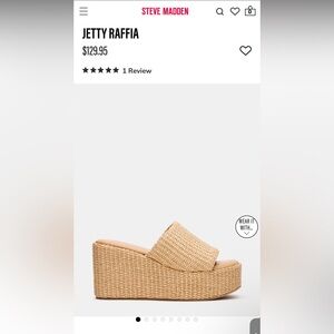 Steve Madden Natural Raffia Platform Sandals
